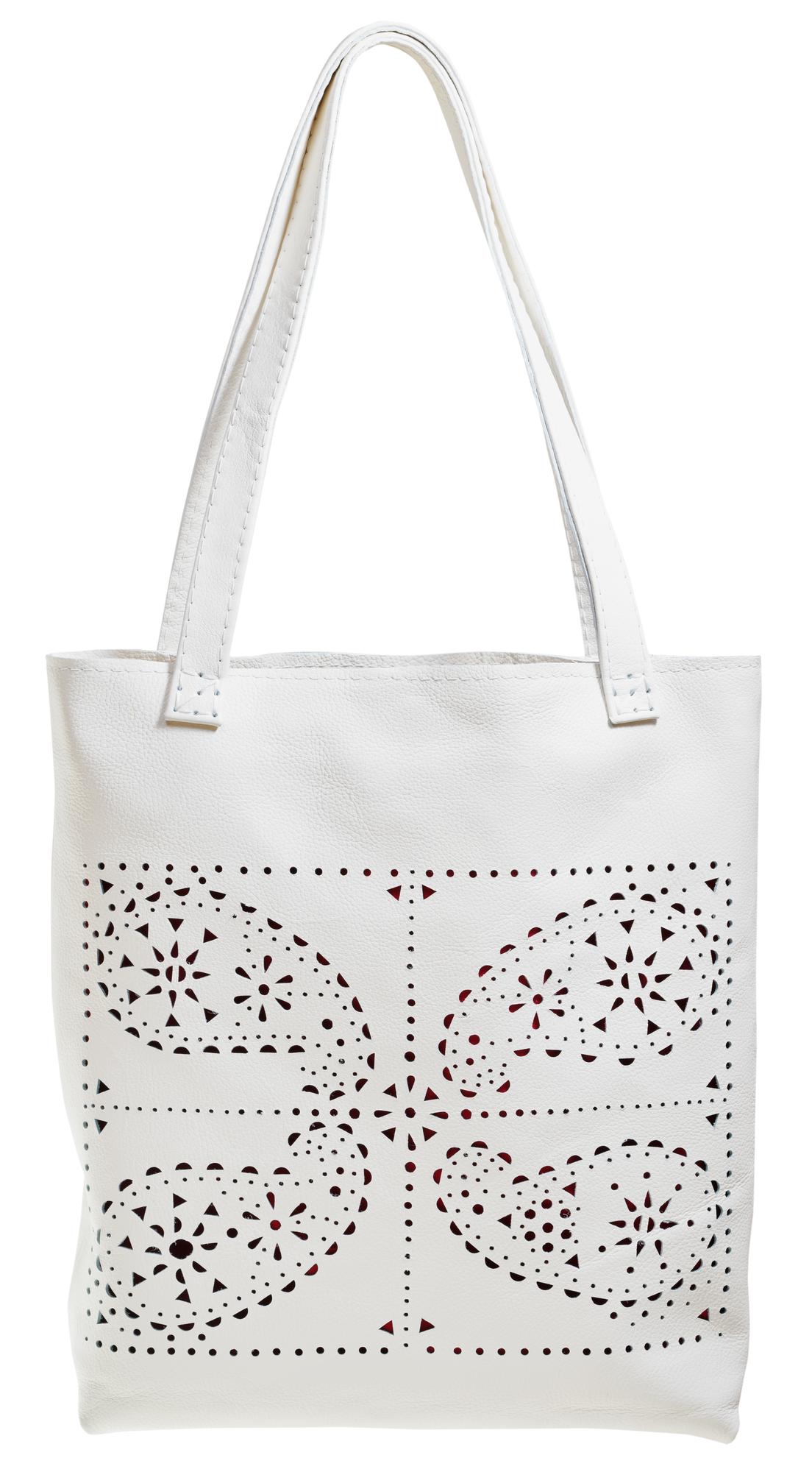 Borsa ricamata con pattern geometrico